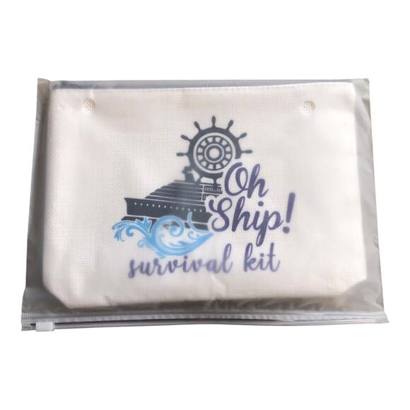GJTIM Cruise Ship Multi-Functional Oh Ship Survival Kit Make Up Bag Zip Pouch - Picture 1 of 6